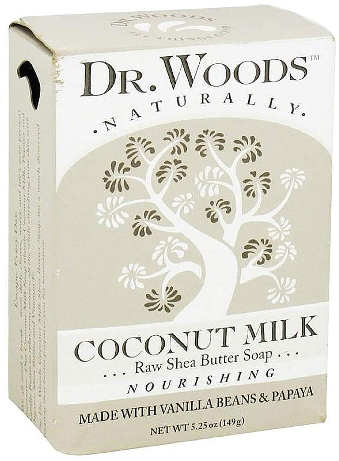 Dr Woods Bar Soap Coconut Size 5.25z Dr Woods Bar Soap Coconut 5.25z Beauty & Personal Care Dr. Woods