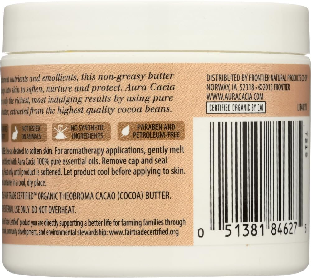 Aura Cacia Natural Cocoa Body Butter, 4 Ounce - 6 per case.6 Beauty & Personal Care Aura Cacia