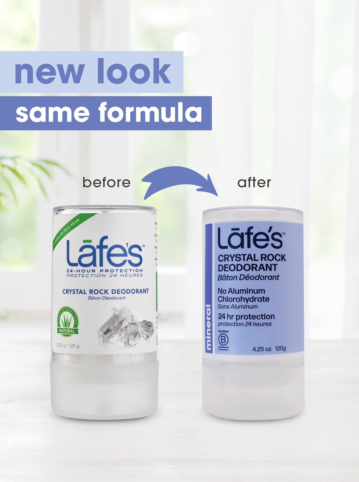 Lafe's Natural Deodorant - Unscented Crystal Mineral Rock Natural Deodorant - 4.25 Ounce Beauty and Personal Care Lafe's