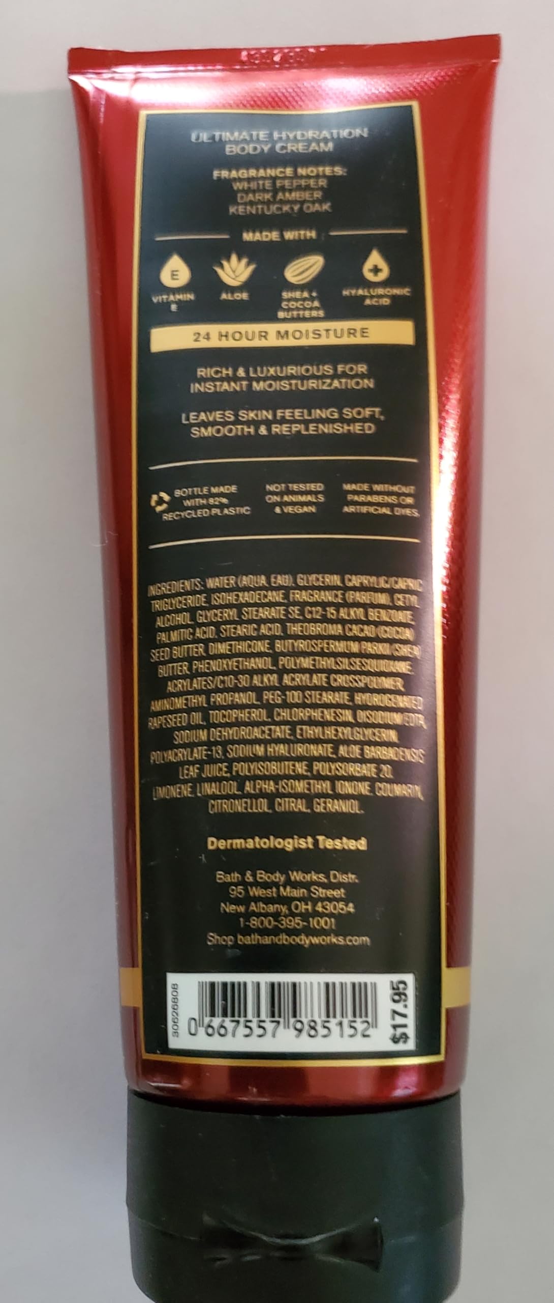 Bath & Body Works Men's Bourbon Ultimate Hydration Body Cream 8 Ounces Pack of 2 Beauty & Personal Care Bath & Body Works