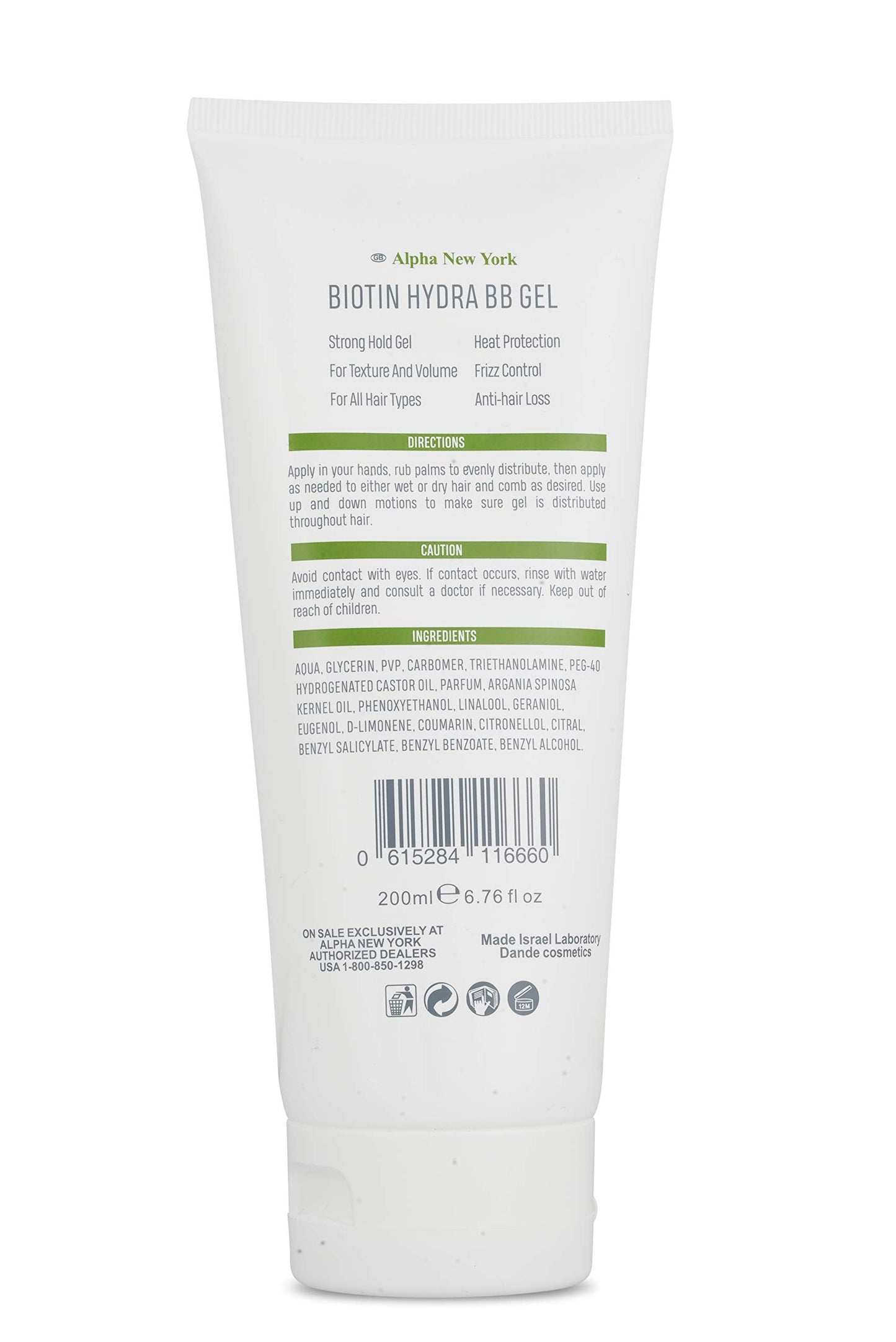 ALPHA NEW YORK Gel Biotin Hydra Styling Gel Beauty & Personal Care ALPHA NEW YORK