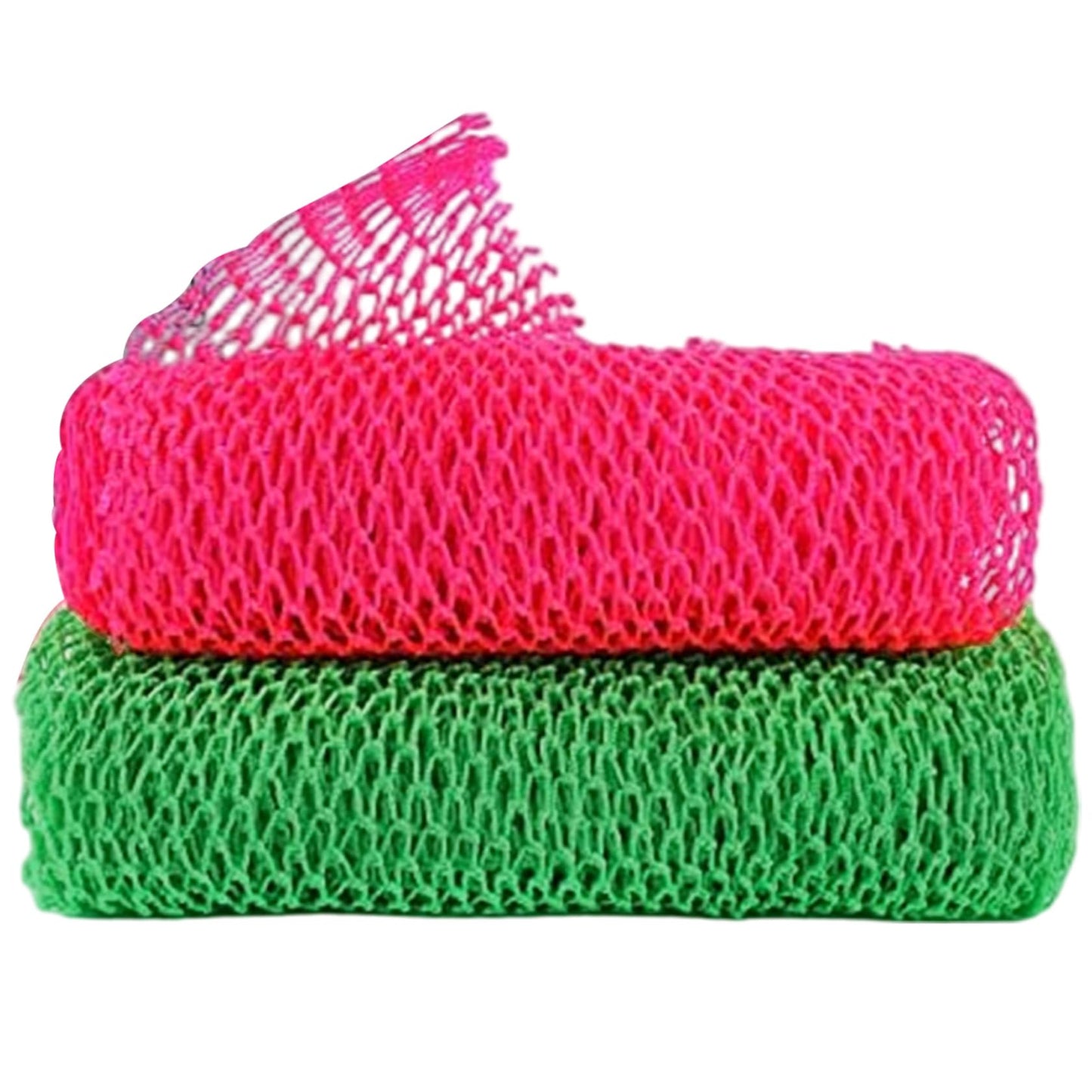 2Pcs African Net Sponge 12x30 Labor-Saving Long Widen African Net Cloth Portable Mesh Foldable Exfoliating Washcloth for Men and Women Beauty and Personal Care Xoeryoy
