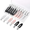 Gingbiss 20 Pcs No Bend Hair Clips, No Crease Hair Clips Curl Pin Clips with Storage Box for Hairstyle Bangs Waves Makeup Application Beauty & Personal Care Gingbiss