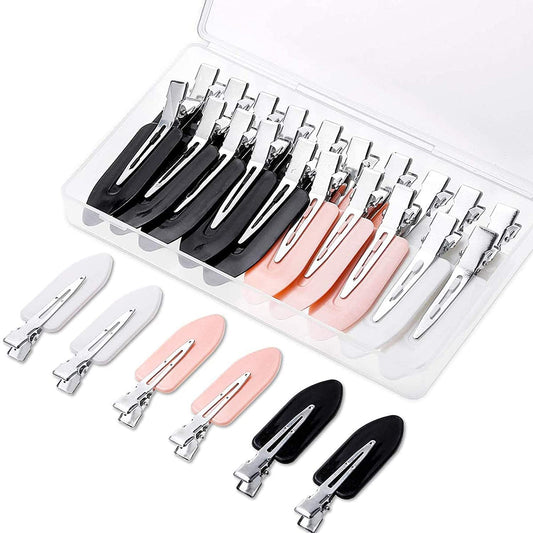 Gingbiss 20 Pcs No Bend Hair Clips, No Crease Hair Clips Curl Pin Clips with Storage Box for Hairstyle Bangs Waves Makeup Application Beauty & Personal Care Gingbiss