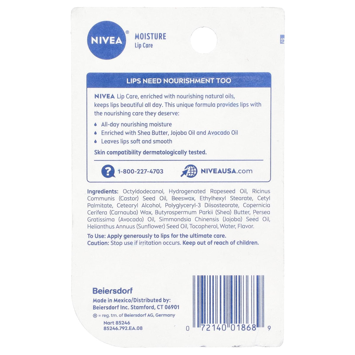 Nivea Original Moisture Lip Balm Dual Pack Beauty & Personal Care NIVEA