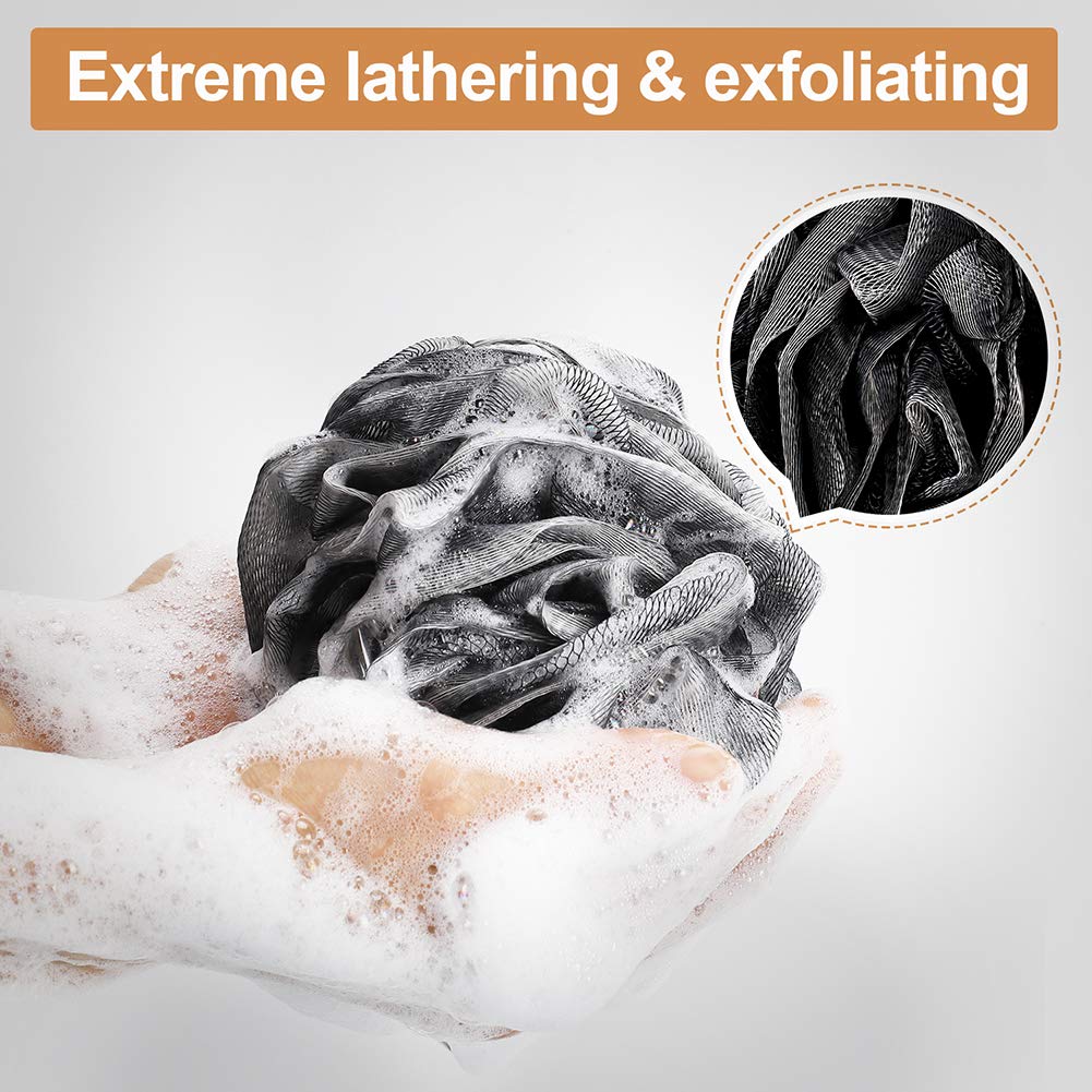 Loofah Bath Sponge, Novosun Soft Shower Sponge Set Extra Large Mesh Pouf Scrubber for Men and Women Exfoliate,Wash Sponge,Cleanse,Soothe Skin Pack Beauty & Personal Care novosun