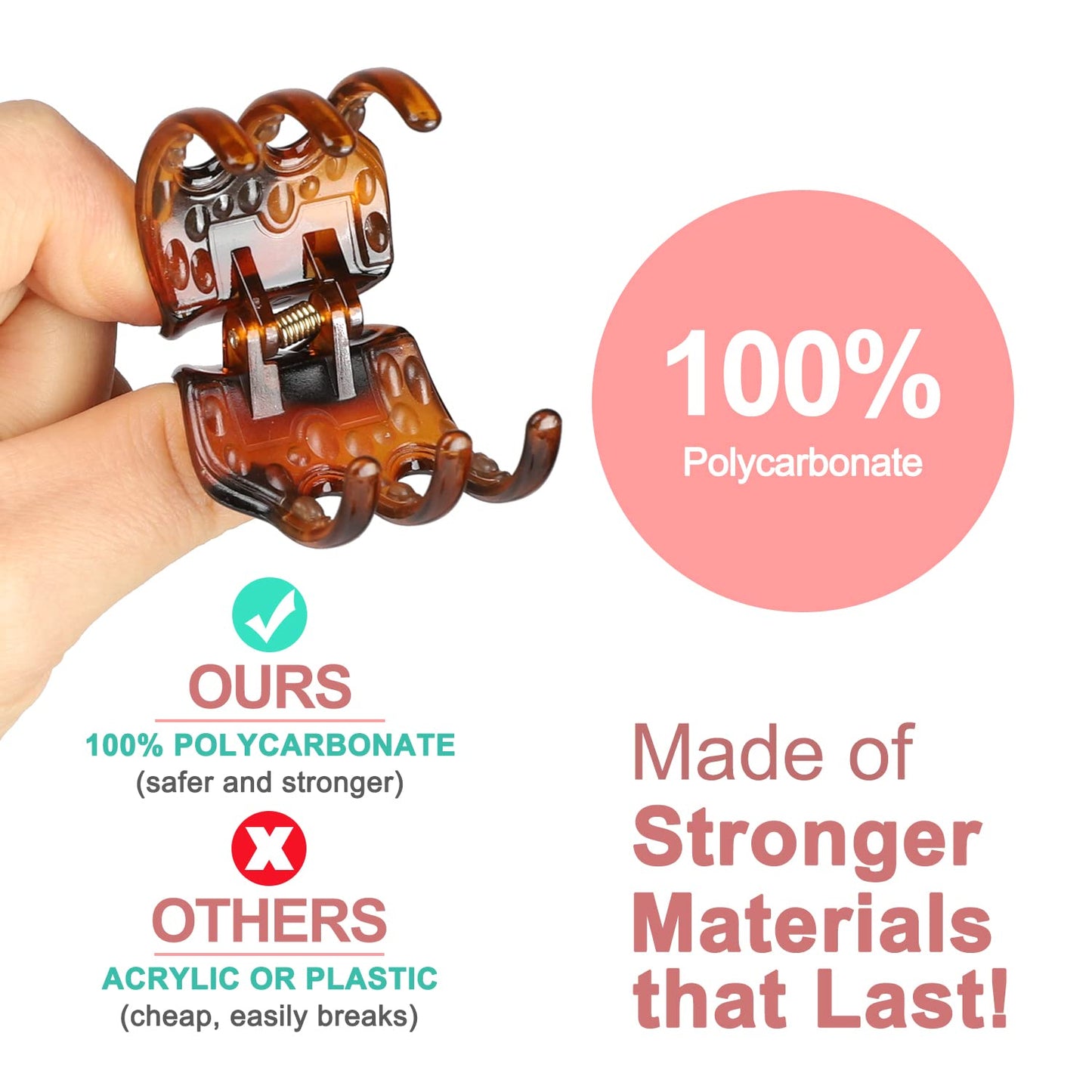 6 Pieces Hair Claw Clips, Morhom 1.3 Inch Jaw Clips for Thick or Medium Hair Beauty and Personal Care Morhom