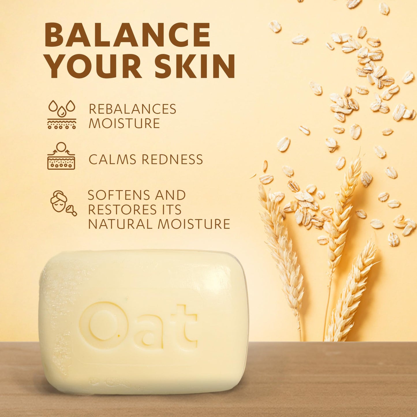Grisi Oatmeal Bar Soap - Gentle Daily Body &Face Cleanser with Natural Oats - Hydrating, Soothing & Nourishing Soap for All Skin Types - Ideal for the Beauty & Personal Care Grisi