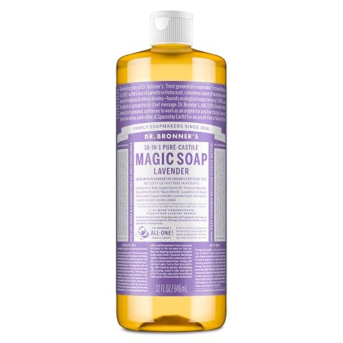 Dr. Bronner's Pure-Castile Liquid Soap, Made with Organic Oils, 18-in-1 Uses: Face, Body, Hair, Laundry, Pets and Dishes, Concentrated, Vegan Beauty & Personal Care Dr. Bronner's