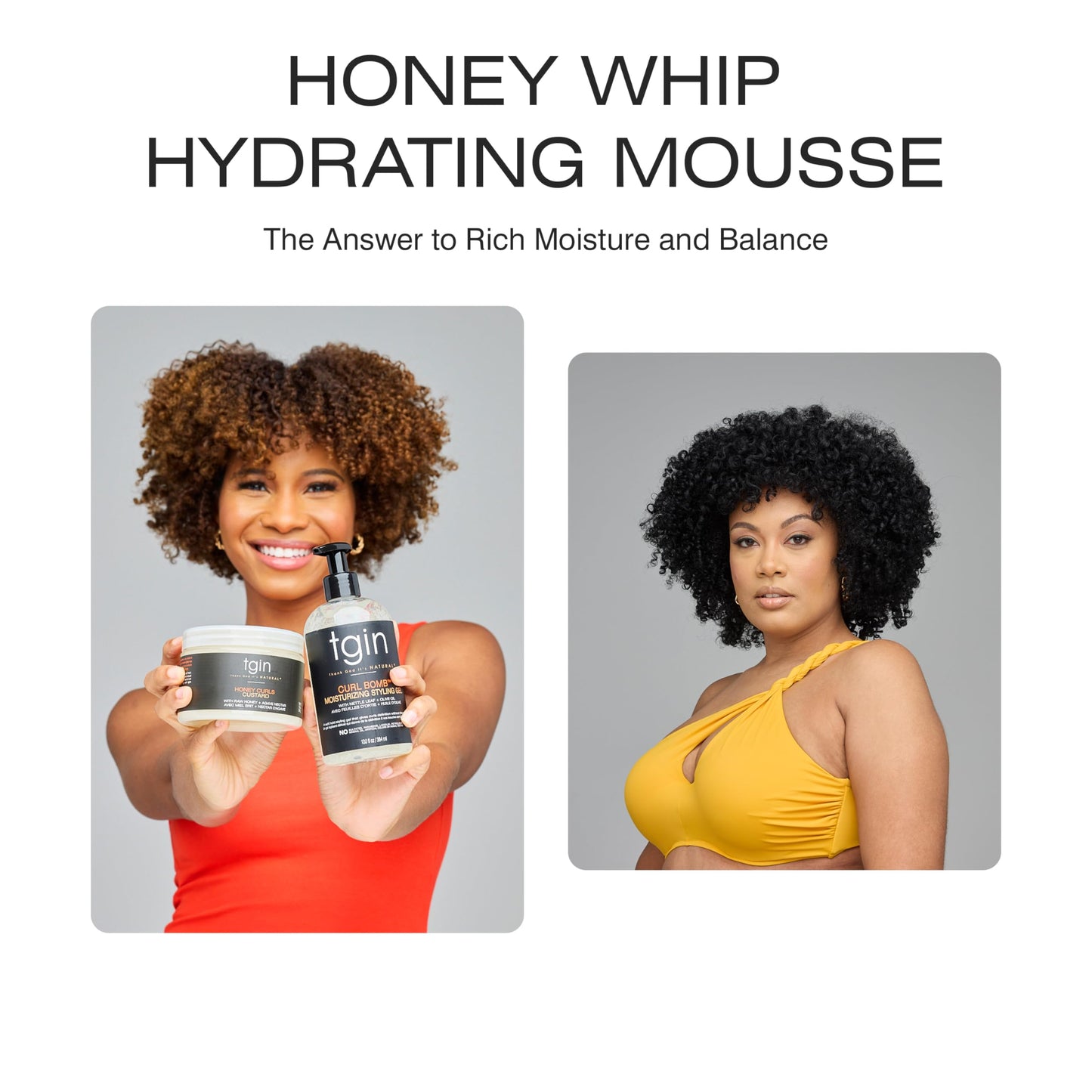 tgin Honey Whip Hydrating Mousse for Natural, Dry, Curly, and Damaged Hair - 8 Oz Beauty & Personal Care Thank God It's Natural
