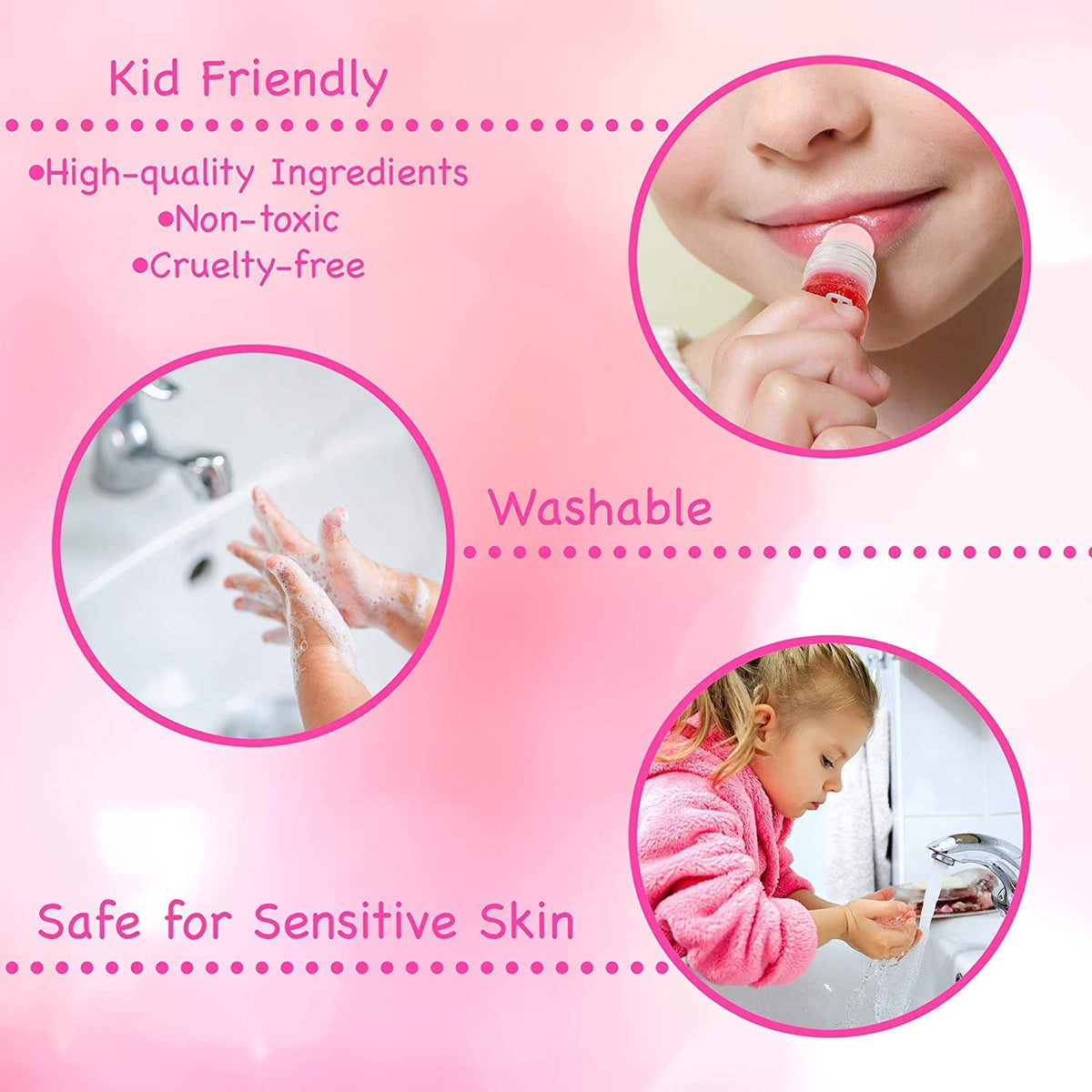 EXPRESSIONS 8pc Lip Gloss Set - Flavored Tubes, Non-Toxic Kid-Friendly, Sweet Scented Holiday Gifts, Children Birthday Party Favor Assortment Beauty & Personal Care EXPRESSIONS