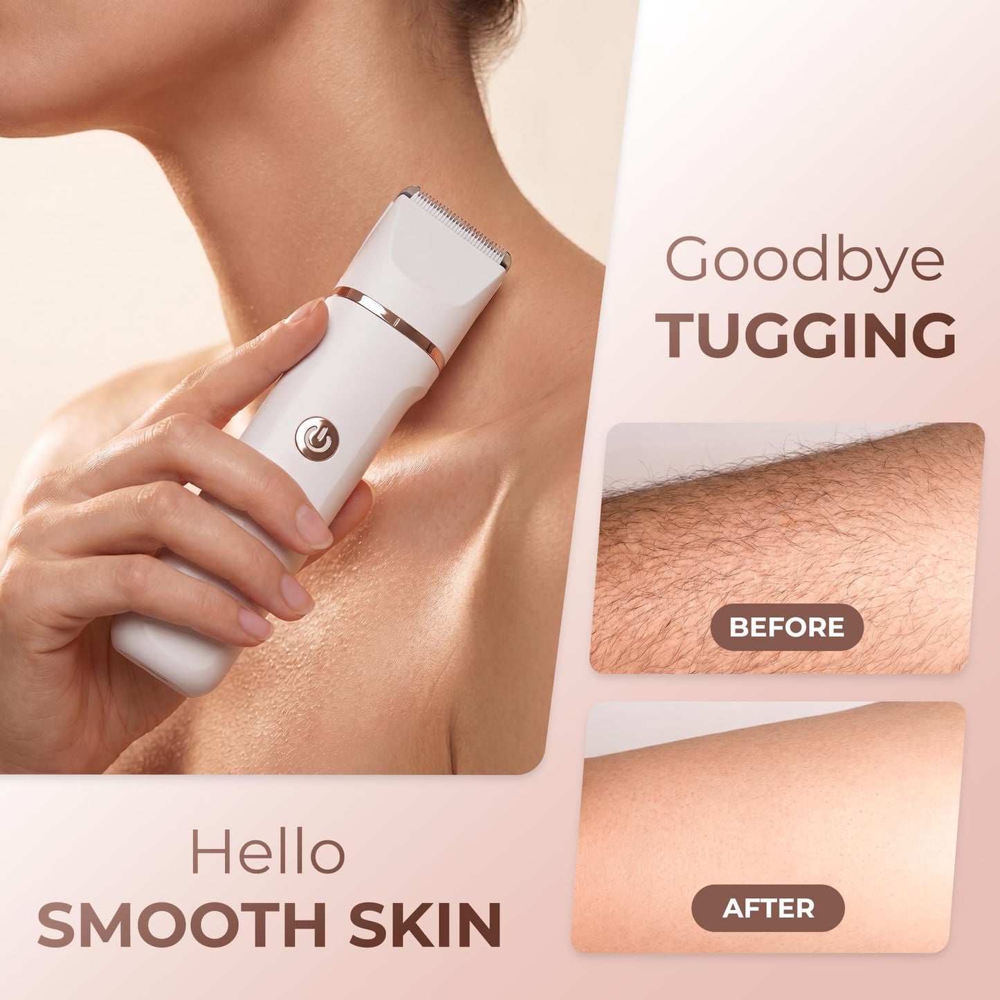 Housmax 4-in-1 Bikini Trimmer Electric Razors for Women, Ceramic Blade Body Hair Trimmer, IPX7 Waterproof Rechargeable Lady Shaver, Personal Groomer Beauty and Personal Care Housmax