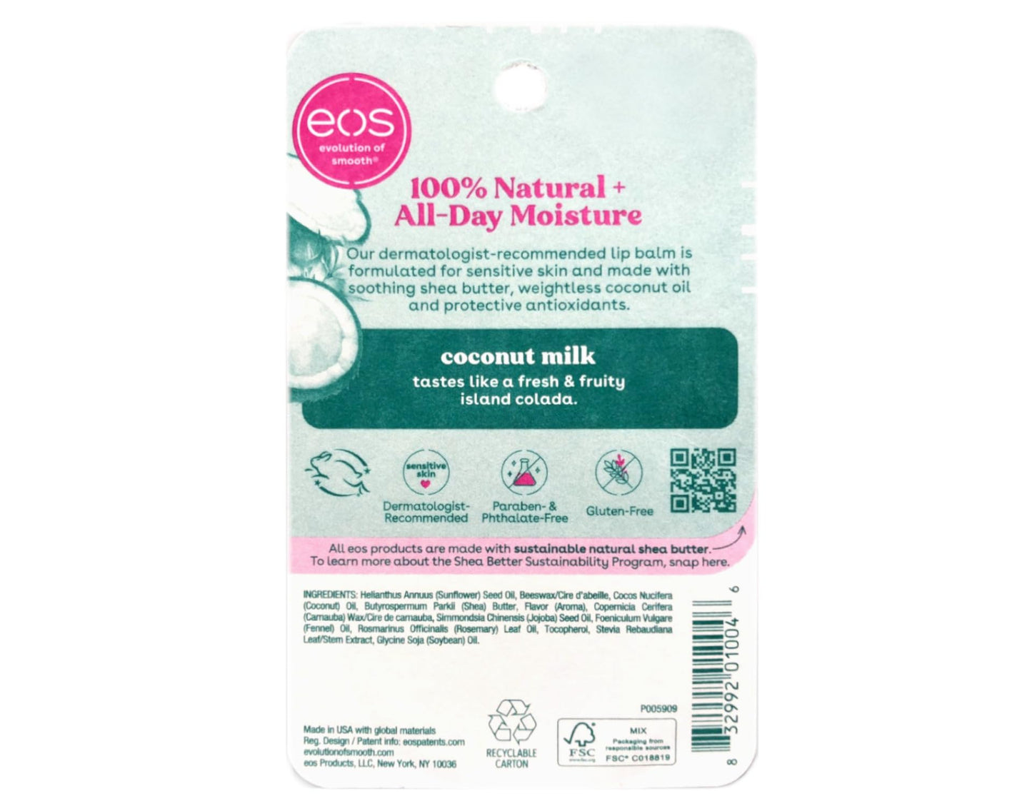 EOS Super Soft Shea Lip Balm, Coconut Milk 0.25 oz (Pack of 3) Beauty & Personal Care eos