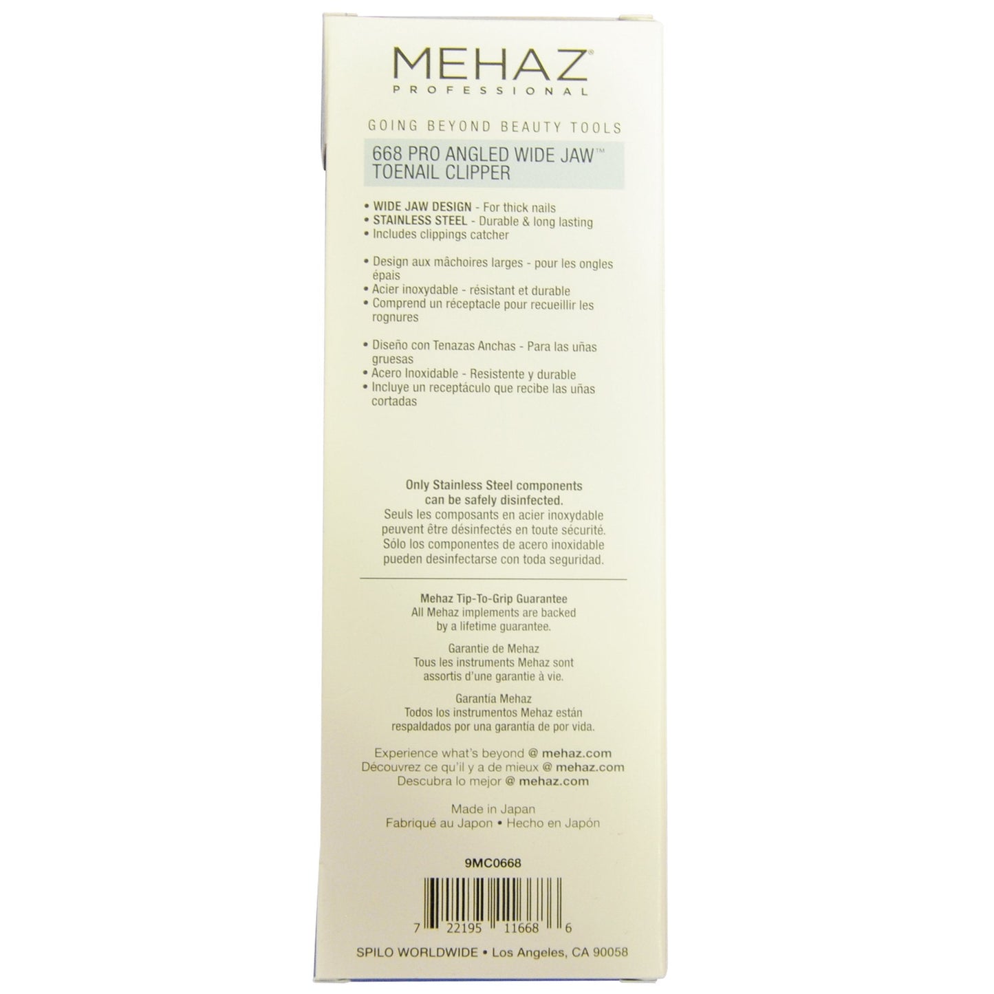 Mehaz 668 Pro Angled Wide Jaw Toenail Clipper Beauty & Personal Care Mehaz