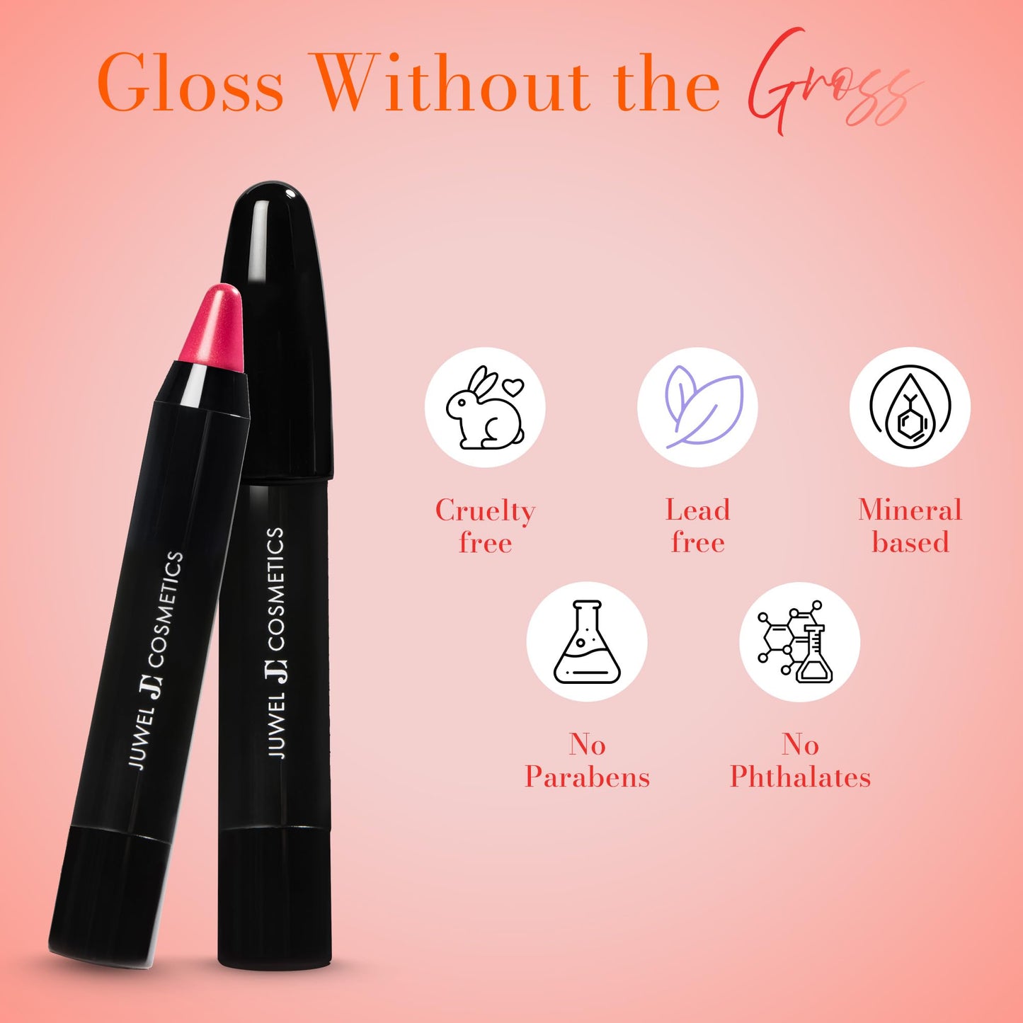 Juwel Cosmetics Retractable Lip Crayon, High Shine Long Lasting Lip Liner with Vitamins C & E, Shea & Cocoa Butter, Ultra Smooth Full Coverage Beauty & Personal Care Juwel Cosmetics