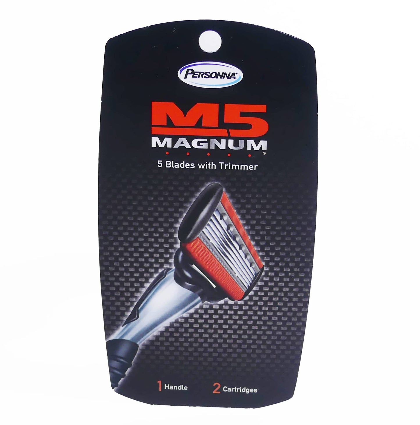 Personna M5 Magnum System Handle with Tray and 2 Refill Cartridges, Orange Beauty & Personal Care Personna