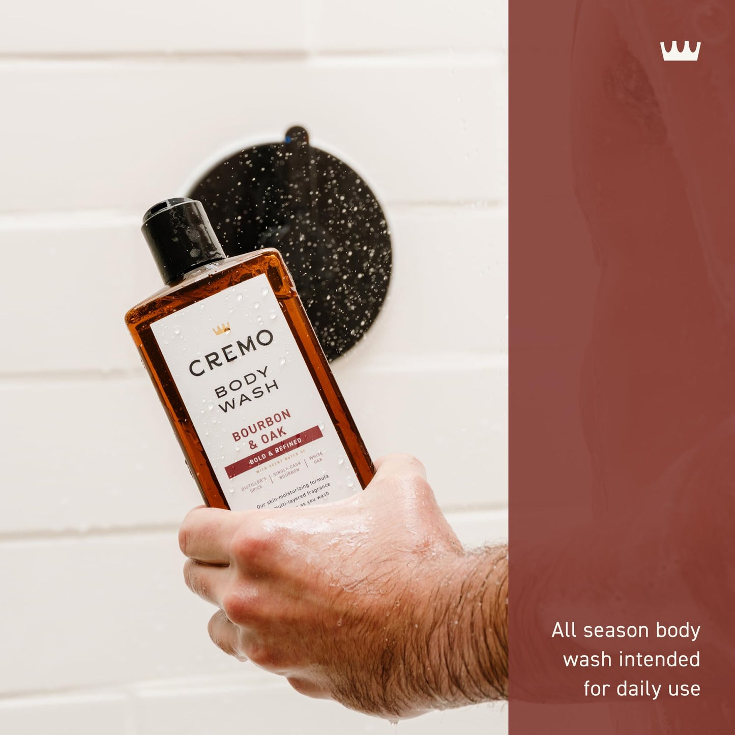 Cremo Body Wash for Men, Rich-Lathering Bourbon & Oak,16 Fl Oz Beauty & Personal Care Cremo