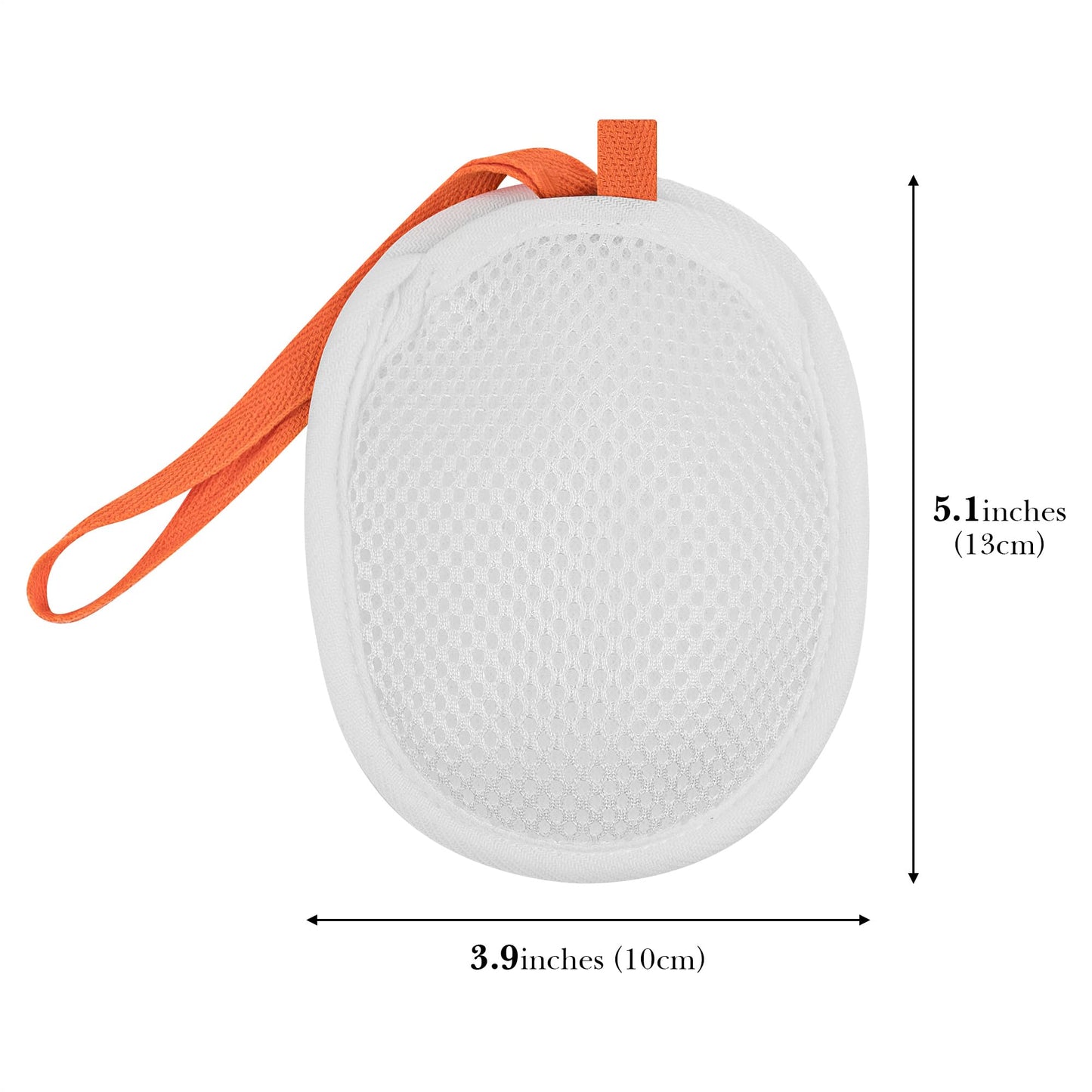 Linkidea 4 Pack Small Soap Saver Pouch, Soft Exfoliating Body Sponge Scrubber with Hand Loop, Mesh Foam Lather Pocket for Shower Bath Washing, Oval Beauty and Personal Care Linkidea