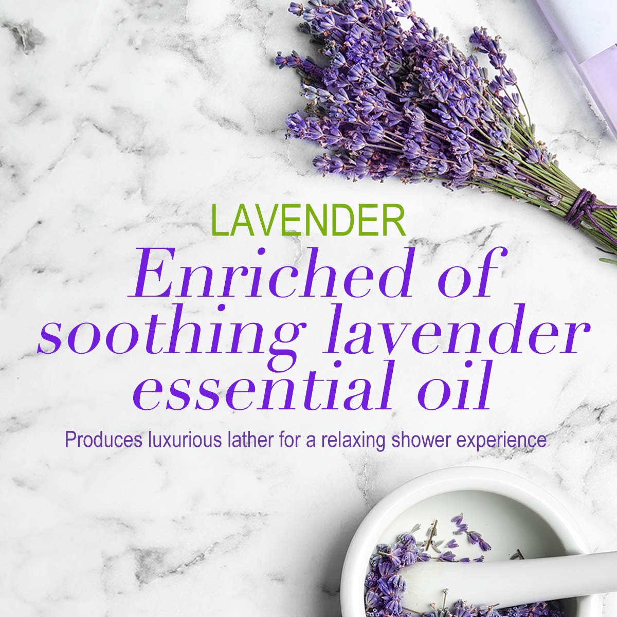 Luseta Lavender and Collagen Body Wash 33.8oz, Lightly Scented Daily Moisturizing Body Cleanser to Soothe & Relax Beauty & Personal Care L LUSETA
