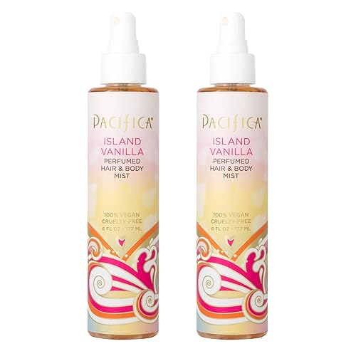 Pacifica Hair Perfume & Body Fragrance Spray Mist - Island Vanilla Pack with Sugar & Vanilla - Alcohol-Free, Vegan & Cruelty-Free, 6 oz each (Pack Beauty & Personal Care Pacifica