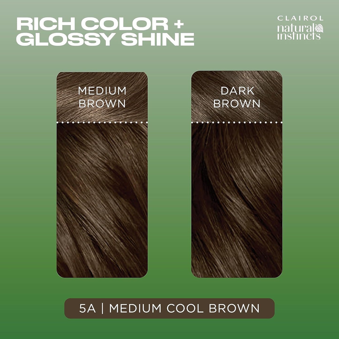Clairol Natural Instincts Hair Color, Medium Cool Brown [5A] 1 ea (Pack of 4) Beauty & Personal Care Clairol