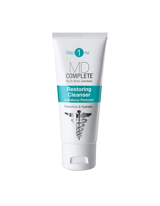 MD Complete 2-in-1 Restoring Cleanser and Makeup Remover | Anti-Aging Gentle, Non-Foaming Cleanser | with Aloe Vera and Chamomile 3 fl oz Beauty & Personal Care MD Complete by Dr. Brian Zelickson