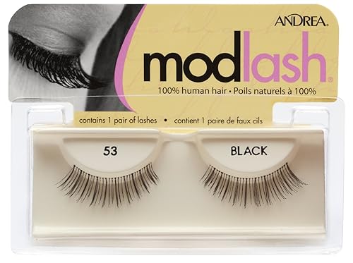 Andrea Eyelash Strip Lashes Black [53] 1 ea (Pack of 4) Beauty & Personal Care ANDREA
