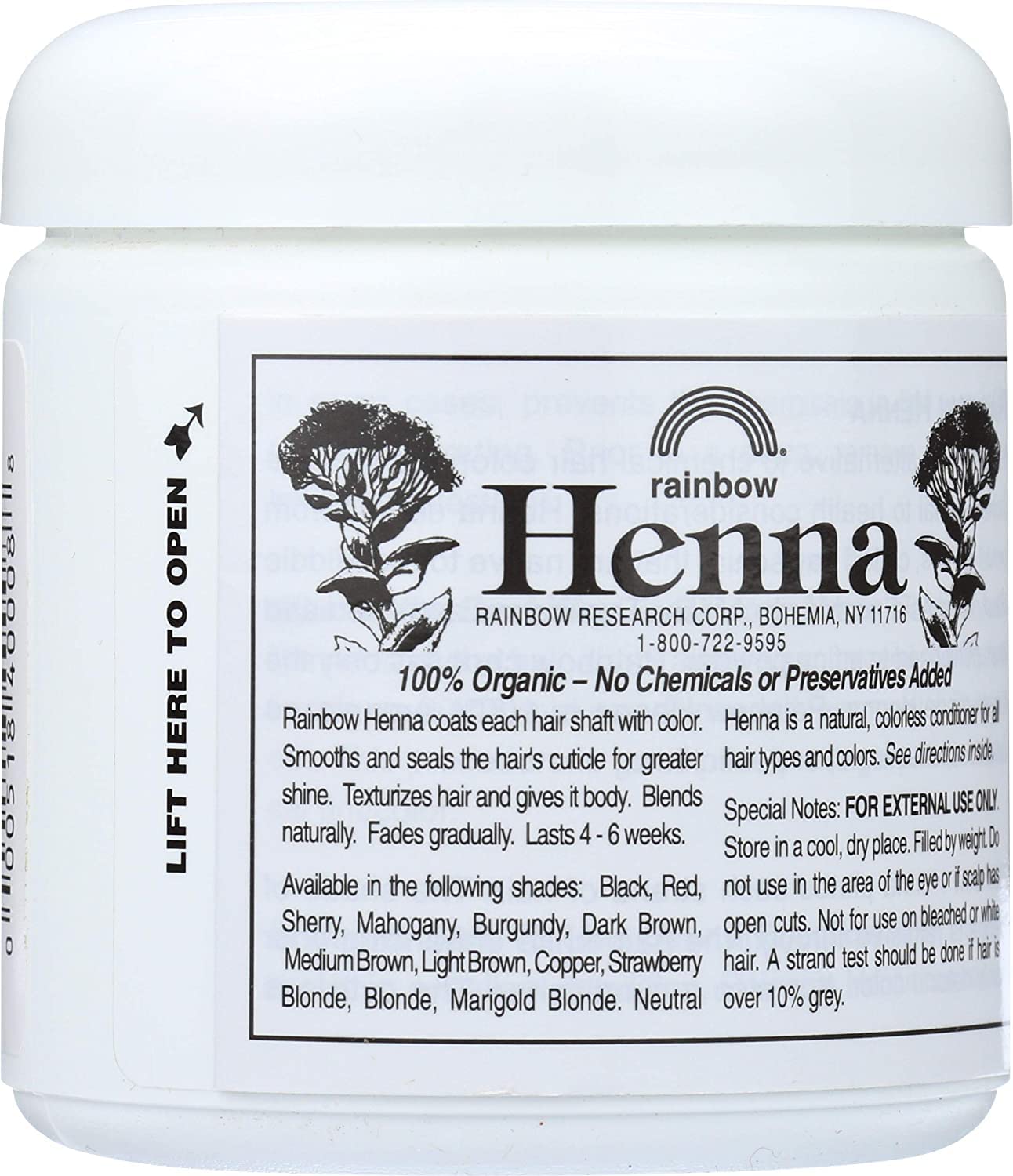 Rainbow Research - Henna Persian Burgundy Dark Auburn Hair Color - 4 Oz, 4 Pack (Image May Vary)4 Beauty & Personal Care Rainbow Research