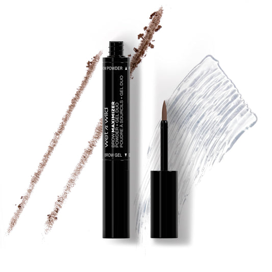 wet n wild Ultimate Brow | Eyebrow Maximizer Powder + Gel Duo Neutral Brown