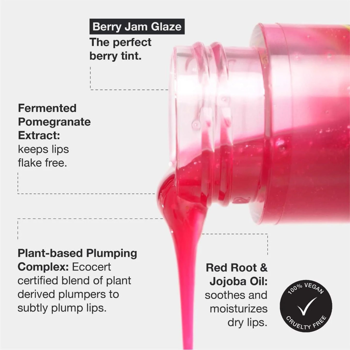 Innbeauty Project Glaze Lip Oil Berry Jam, Hydrating Vegan Lip Oil Gloss Hybrid, 0.2 OZ Beauty & Personal Care Innbeauty Project