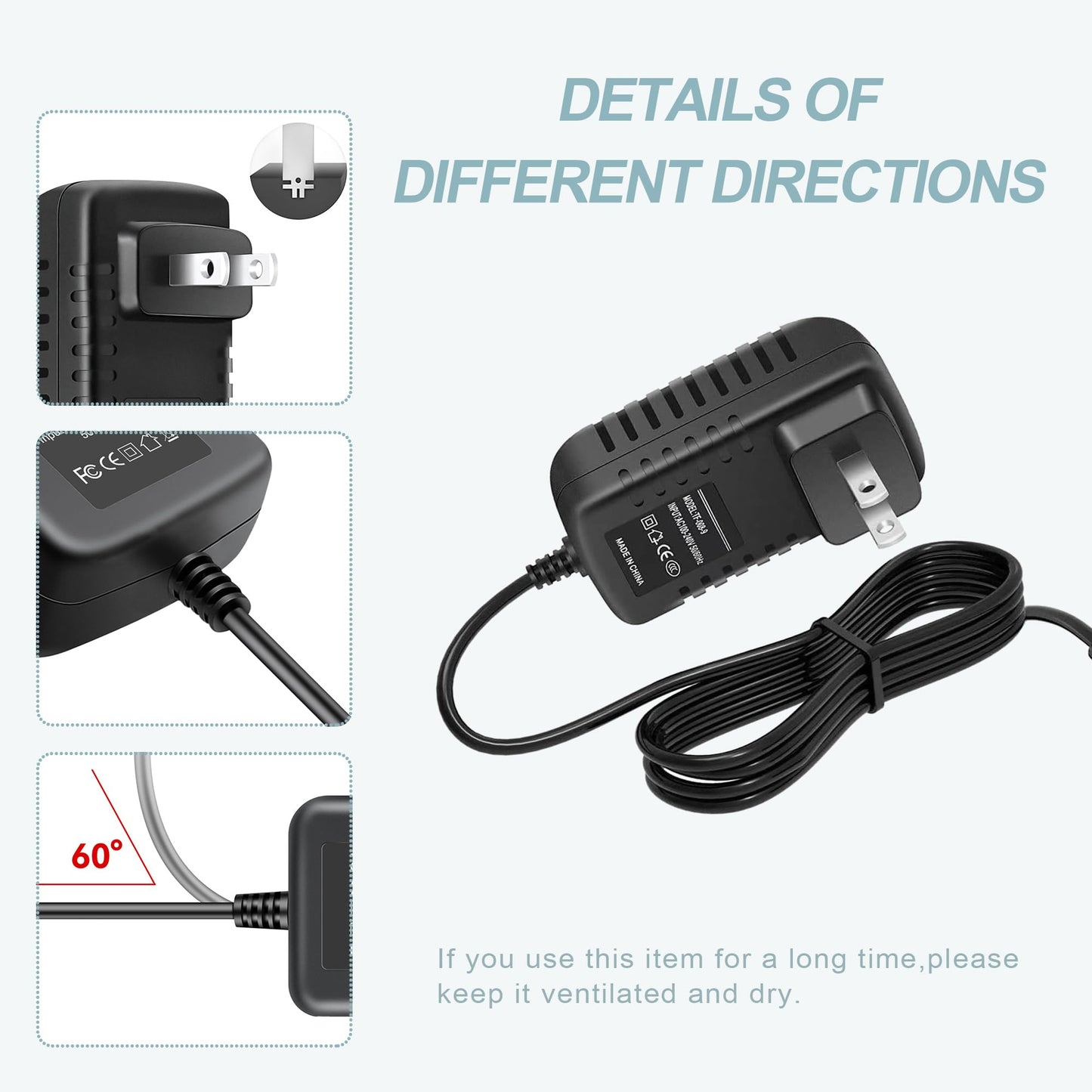K-MAINS Replacement AC Adapter Charger for Wahl Trimmer ZD5F042060US 97619 Power Cord Beauty and Personal Care K-MAINS