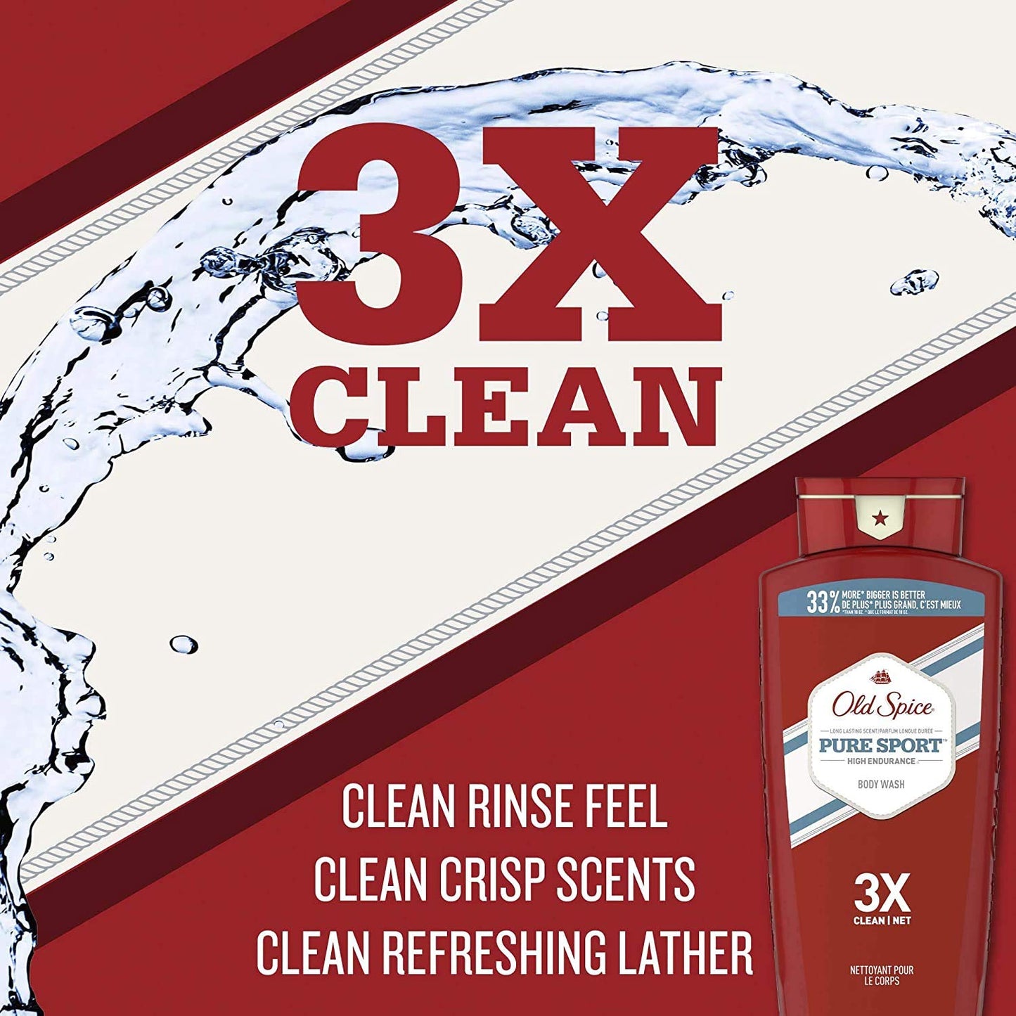 Old Spice High Endurance Body Wash for Men, Pure Sport Scent, 18 FL OZ (532 mL) Beauty & Personal Care Old Spice