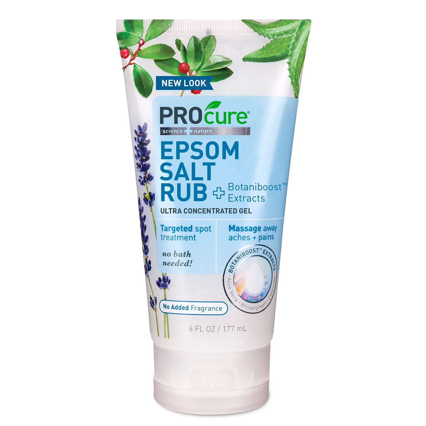 PROCURE Epsom Salt Rub Gel with Aloe Vera, 6 Fl Oz (Pack of 3) Beauty and Personal Care PROcure