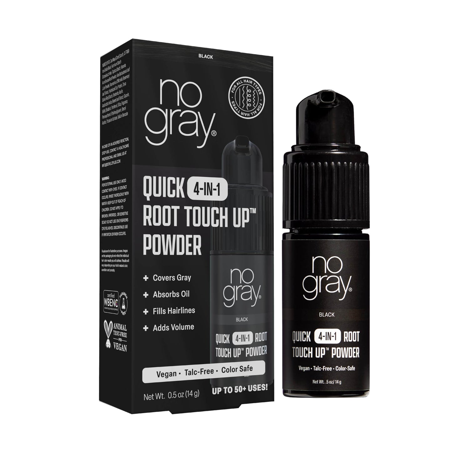 No Gray Quick 4-IN-1 Root Touch Up Powder Black Beauty & Personal Care No Gray