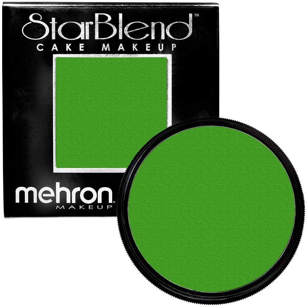 Mehron Makeup StarBlend Cake Makeup | Wet/Dry Pressed Powder | Powder Foundation | Green Face Paint & Body Paint 2 oz (56g) Beauty & Personal Care Mehron