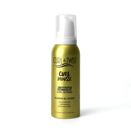 Curl & Twist Supreme Curl Defining Mousse 2.7fl oz/ 80ml - Flaxseed & Coconut Oil Infused Vitamin E Prevents Dryness Restores Vibrancy and Adds Shine Beauty & Personal Care EBIN NEW YORK