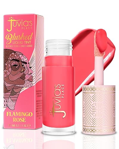 Juvia's Place Blushed Liquid Tint - Flamingo Rose - Lightweight Liquid Blush, Radiant Dewy Finish, Buildable Formula with Vitamin E, Long-lasting Beauty & Personal Care Juvia's Place