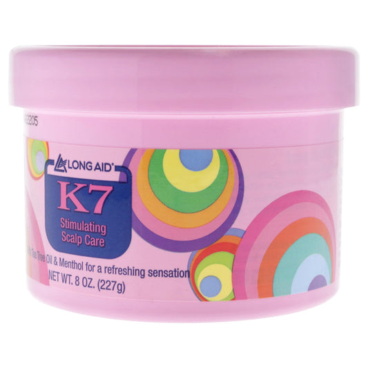 AmPro Long-Aid K7 Stimulating Scalp Care Conditioner - Tea Tree and Castor Oil Nourishes Dry Scalps - Cooling Sensation of Menthol Helps Soothe and