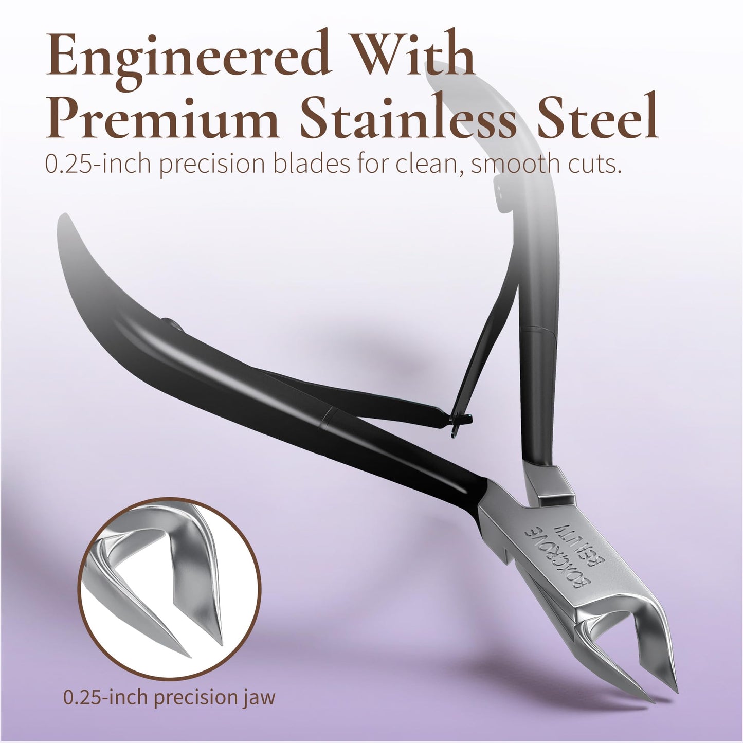 Professional Cuticle Cutter Stainless Steel Cuticle Nippers with Sharp Blades and Double Spring Cuticle Clippers - Nail Cuticle Trimmer Tool Beauty & Personal Care BOXGROVE BEAUTY