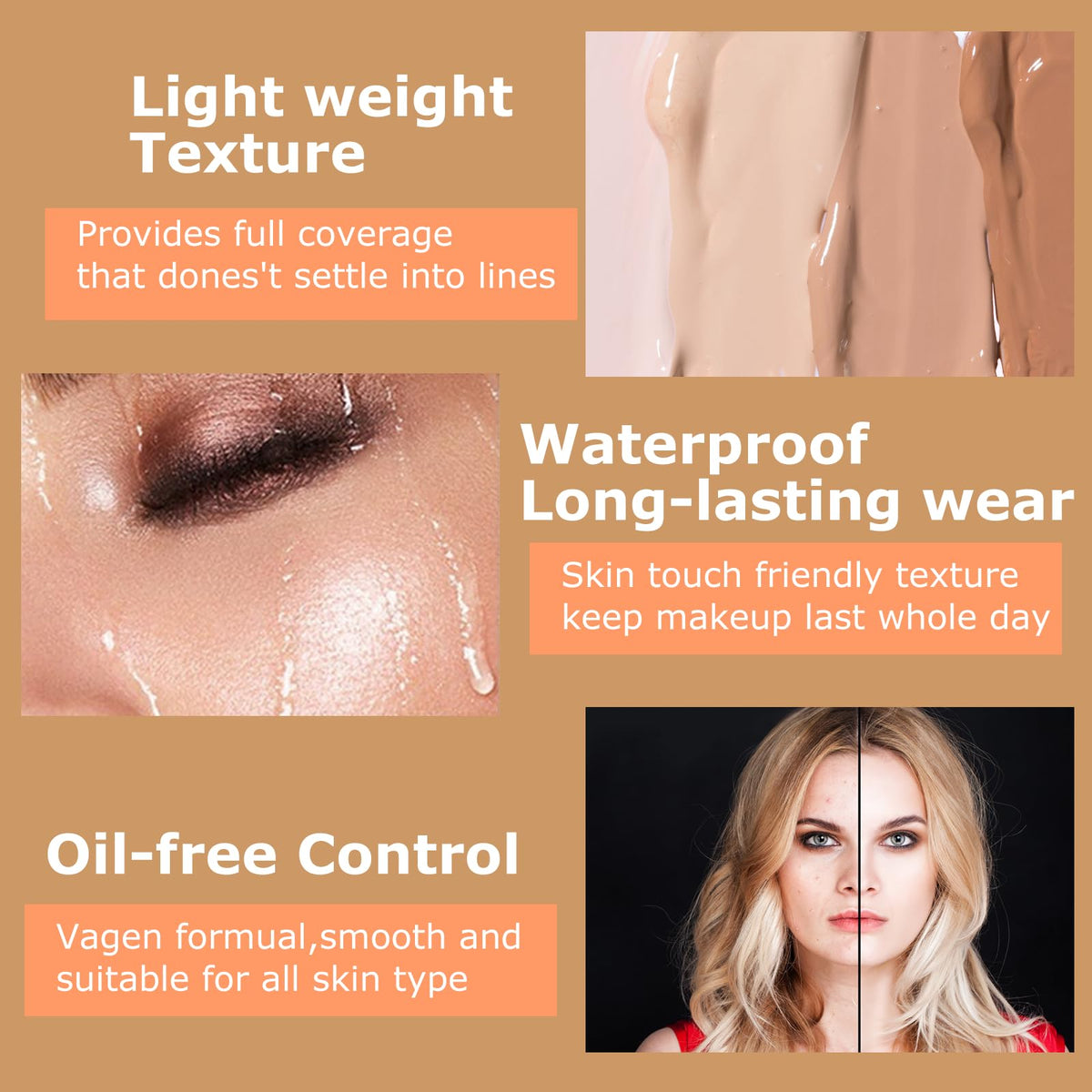 VERONNI Makeup Cover Concealer Makeup Cover Up Waterproof Foundation Amazing Scar Make Up Concealer SPF 30 1.1OZ/30g (209) Beauty & Personal Care VERONNI