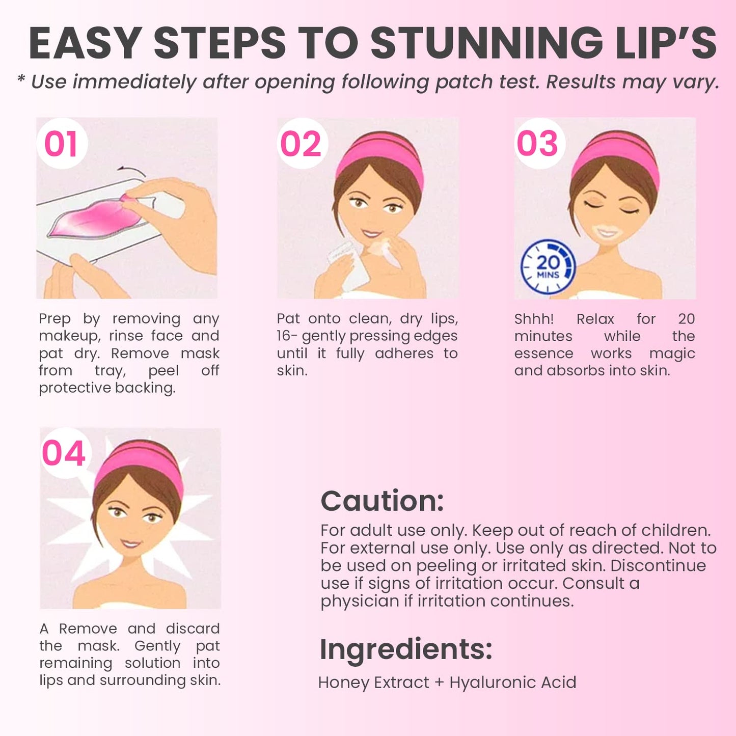 MISS SPA Lip Mask, Hydrate Boost Hydrogel Pink Lip Mask, Sooth Restore Lips, Lip Plumper, Moisturizing And Reducing Fine Lines, Anti-Aging Face Mask Beauty & Personal Care MISS SPA