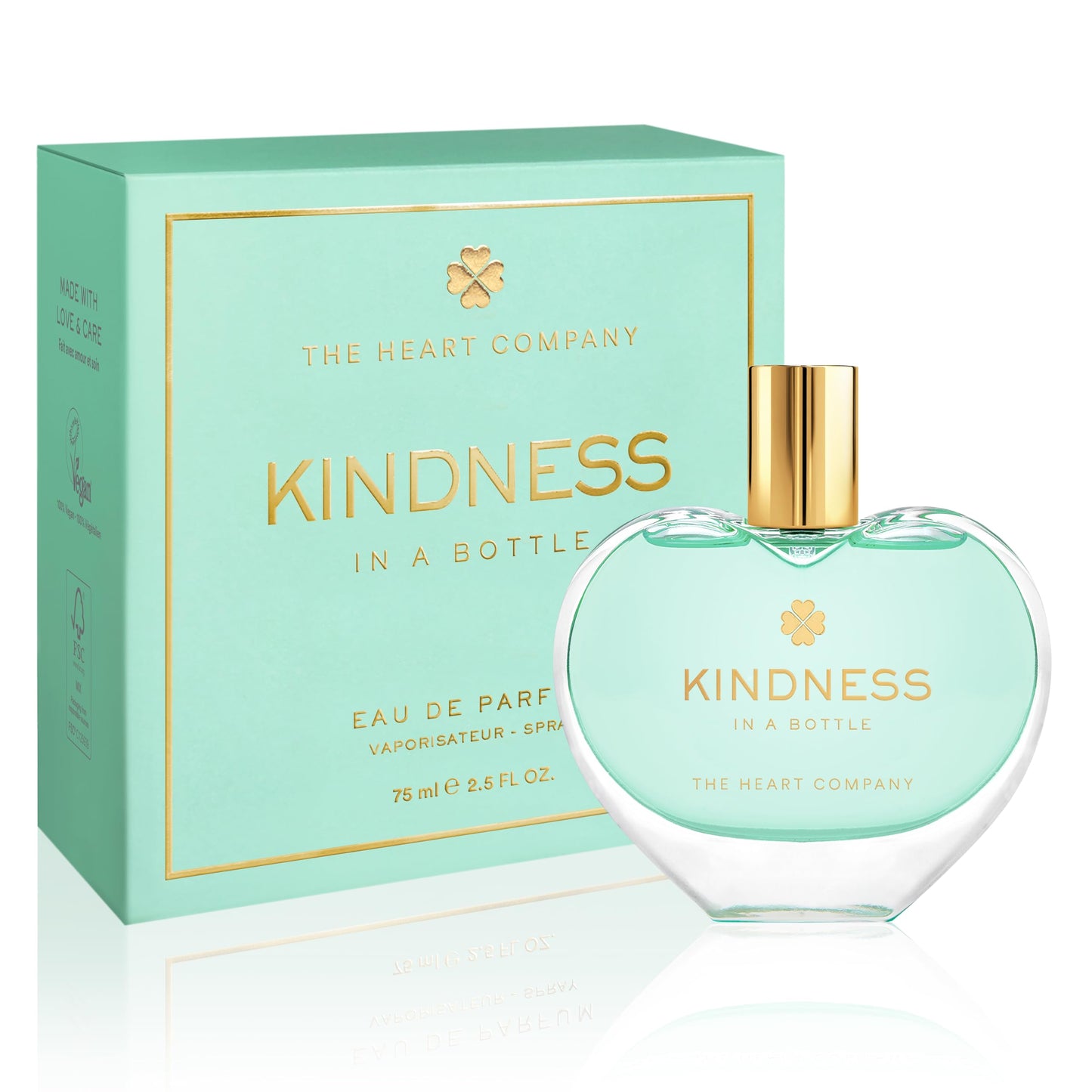 THE HEART COMPANY KINDNESS in a bottle | Fresh Perfume for women | Vegan Women's Eau de Parfum | Unisex Fragrance 75ml - 2.5 fl oz. Beauty & Personal Care THE HEART COMPANY