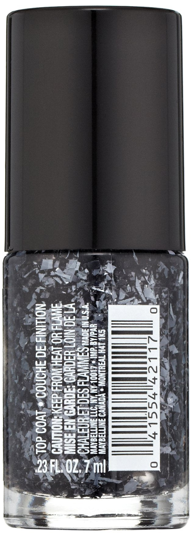 Maybelline New York Color Show Jewels Nail Lacquer Top Coat, Gleaming Graphite, 0.23 Fluid Ounce