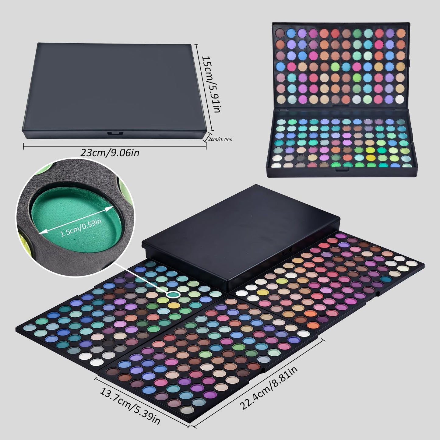 Pure Vie Professional 252 Colors Highlight Eyeshadow Palette Makeup Contouring Kit - Highly Pigmented Nudes Warm Natural Matte Shimmer Cosmetic Eye Beauty & Personal Care Pure Vie