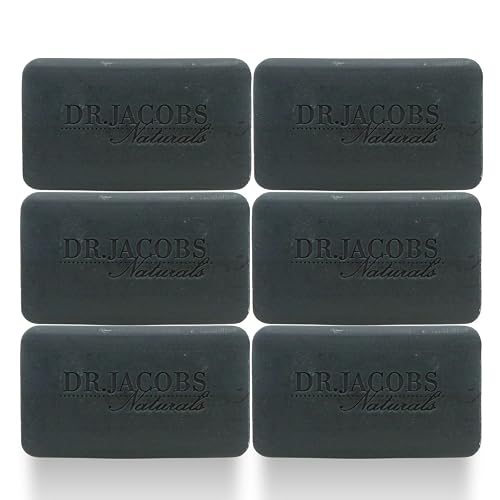 Dr Jacobs Naturals, Triple Milled Loofah Exfoliating Castile Bar Soap (Pack of 6) - Free of Parabens, Sulfates, Synthetics, Gltuen and GMO (Muddy Beauty & Personal Care DR.JACOBS NATURALS