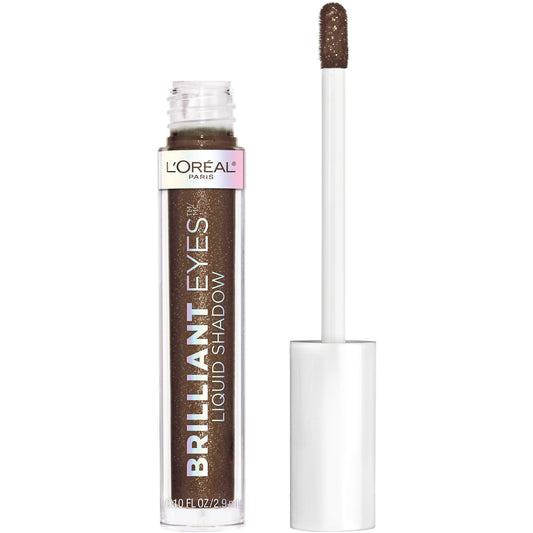 L'Oreal Paris Brilliant Eyes Shimmer Liquid Eye Shadow, Longwearing Lasting Shimmer, Crease Resistant, Flake-Proof, Precision Applicator, Quick Dry