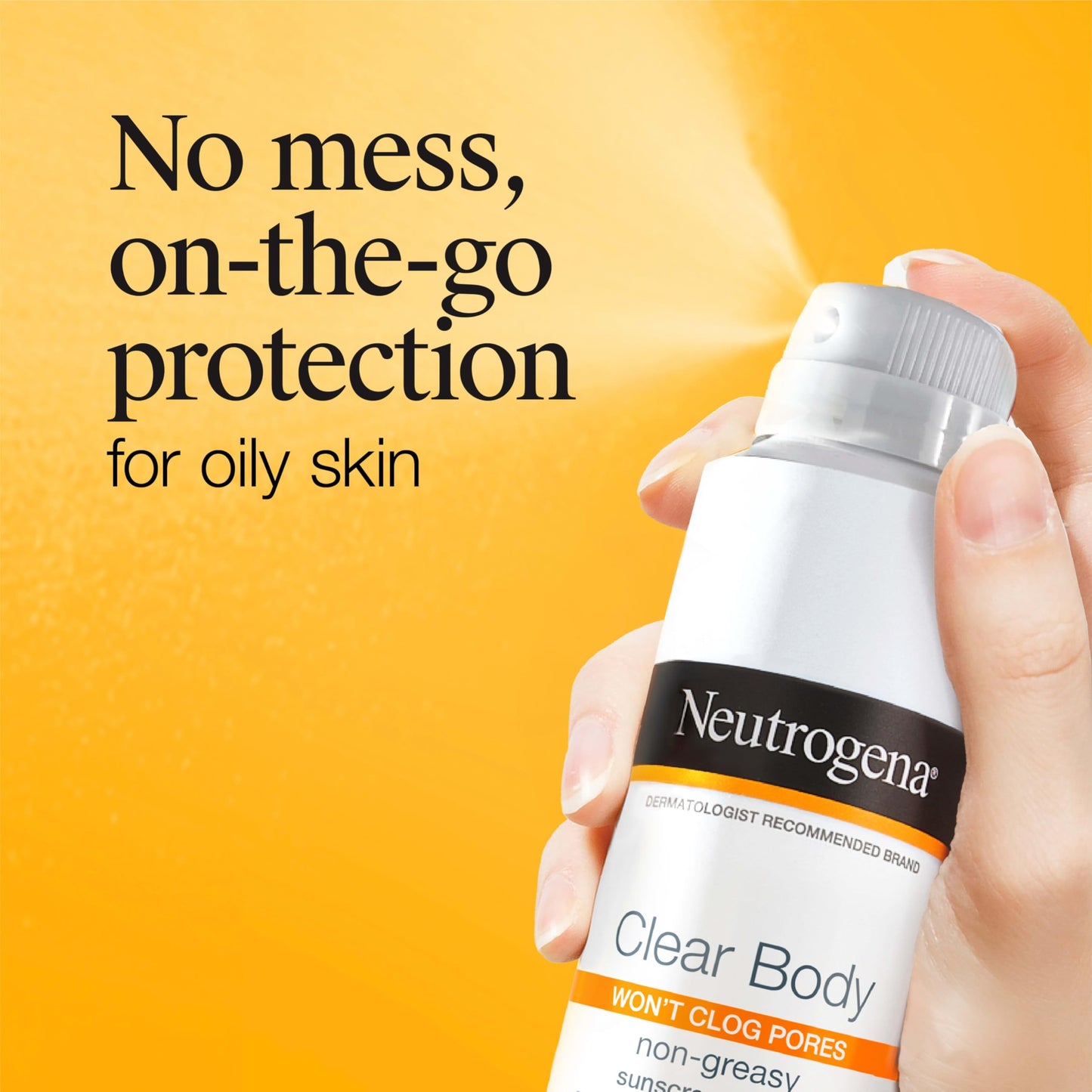 Neutrogena Clear Body SPF 50 Sunscreen Spray, Broad Spectrum UVA/UVB Sun Protection, Water-Resistant, Non-Comedogenic, Lightweight Body Sunscreen Beauty & Personal Care Neutrogena