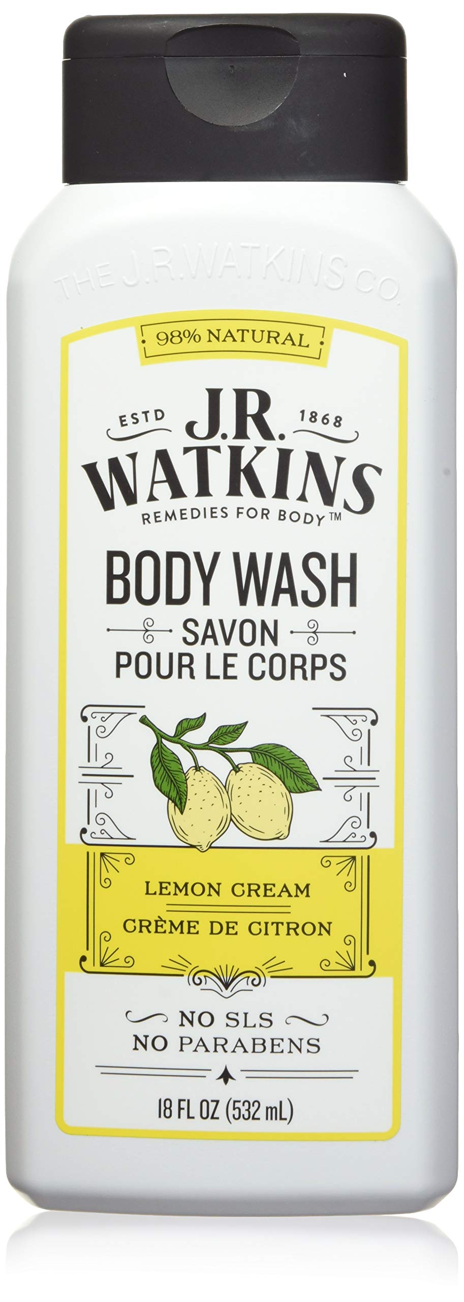 J.R. Watkins Daily Moisturizing Lemon Cream Body Wash, 18 Ounce Beauty & Personal Care J.R. Watkins