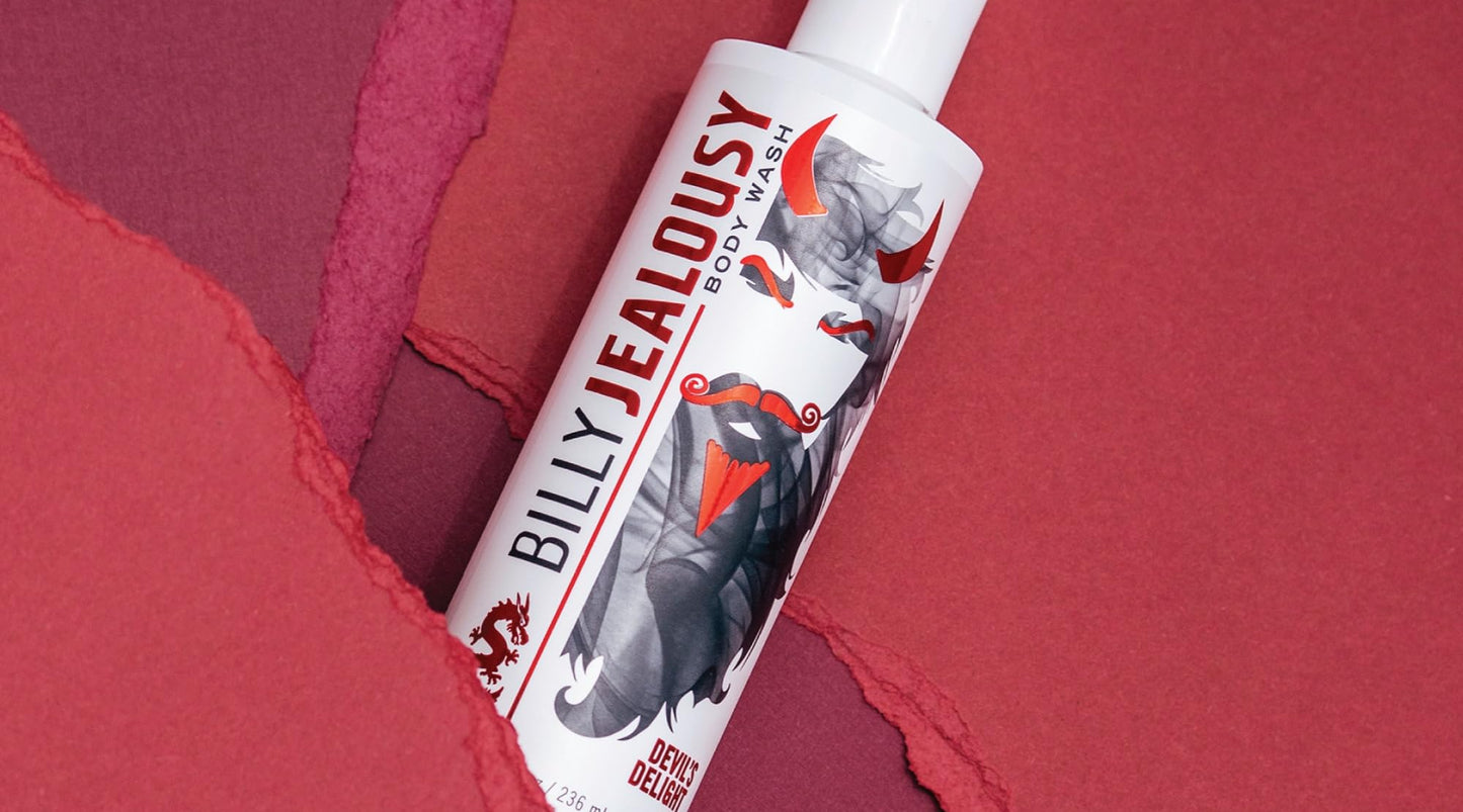 Billy Jealousy Devil's Delight Hydrating Body Wash for Men with Coconut Oil and Shea Butter, Cleanse, Smooth & Soften Skin, Black Pepper/Sandalwood Beauty & Personal Care Billy Jealousy