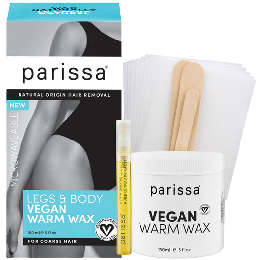 Parissa Microwavable Waxing Kit for Women - Warm Wax for Hair Removal on Legs, Bikini, Underarms & Body - Pulls Coarse, Stubborn Hair from the Root Beauty and Personal Care Parissa